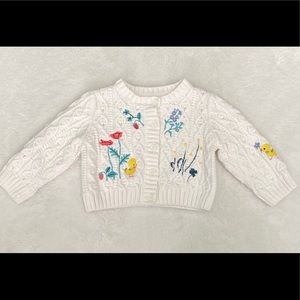 Knit Flower and Duck Sweater